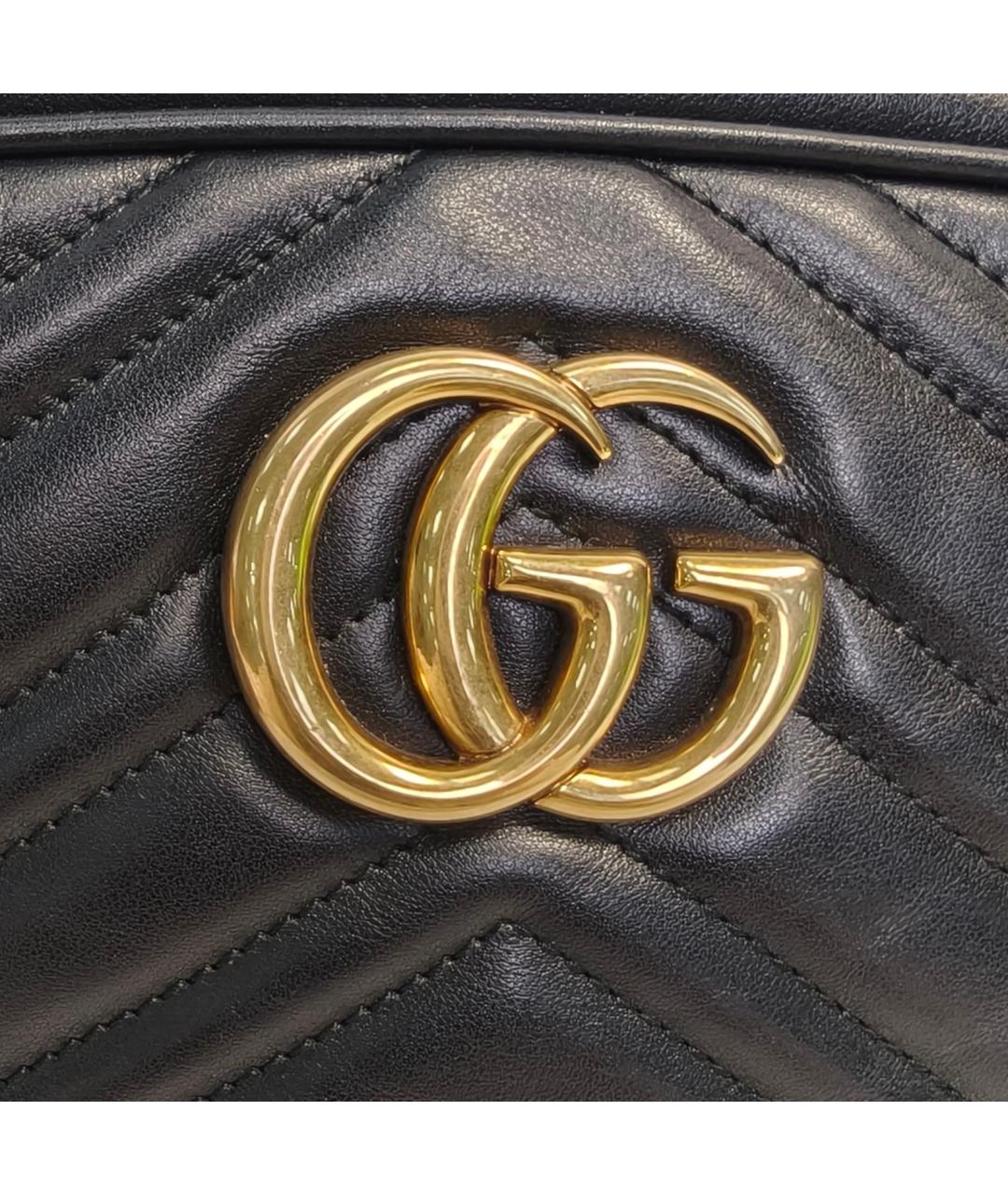 GUCCI Черная кожаная сумка через плечо, фото 7