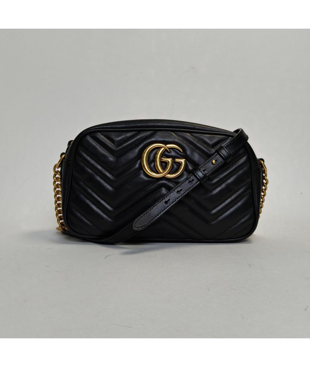 GUCCI Черная кожаная сумка через плечо, фото 2