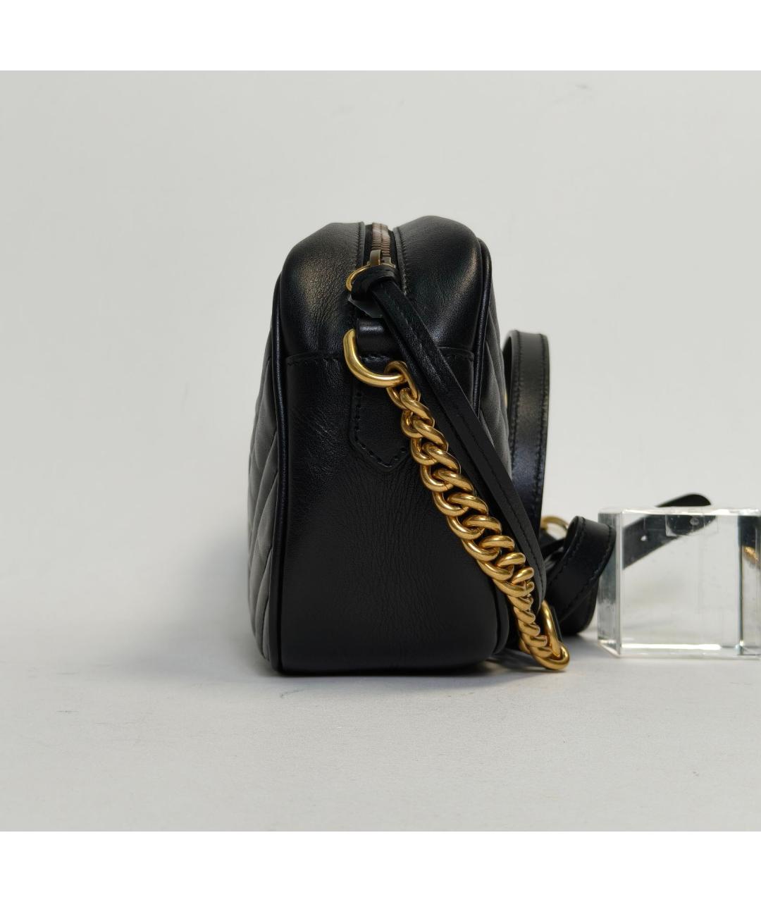 GUCCI Черная кожаная сумка через плечо, фото 3