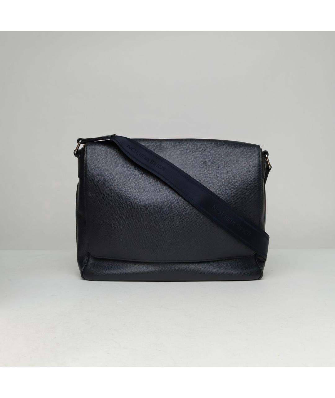 LOUIS VUITTON Черная кожаная сумка через плечо, фото 2