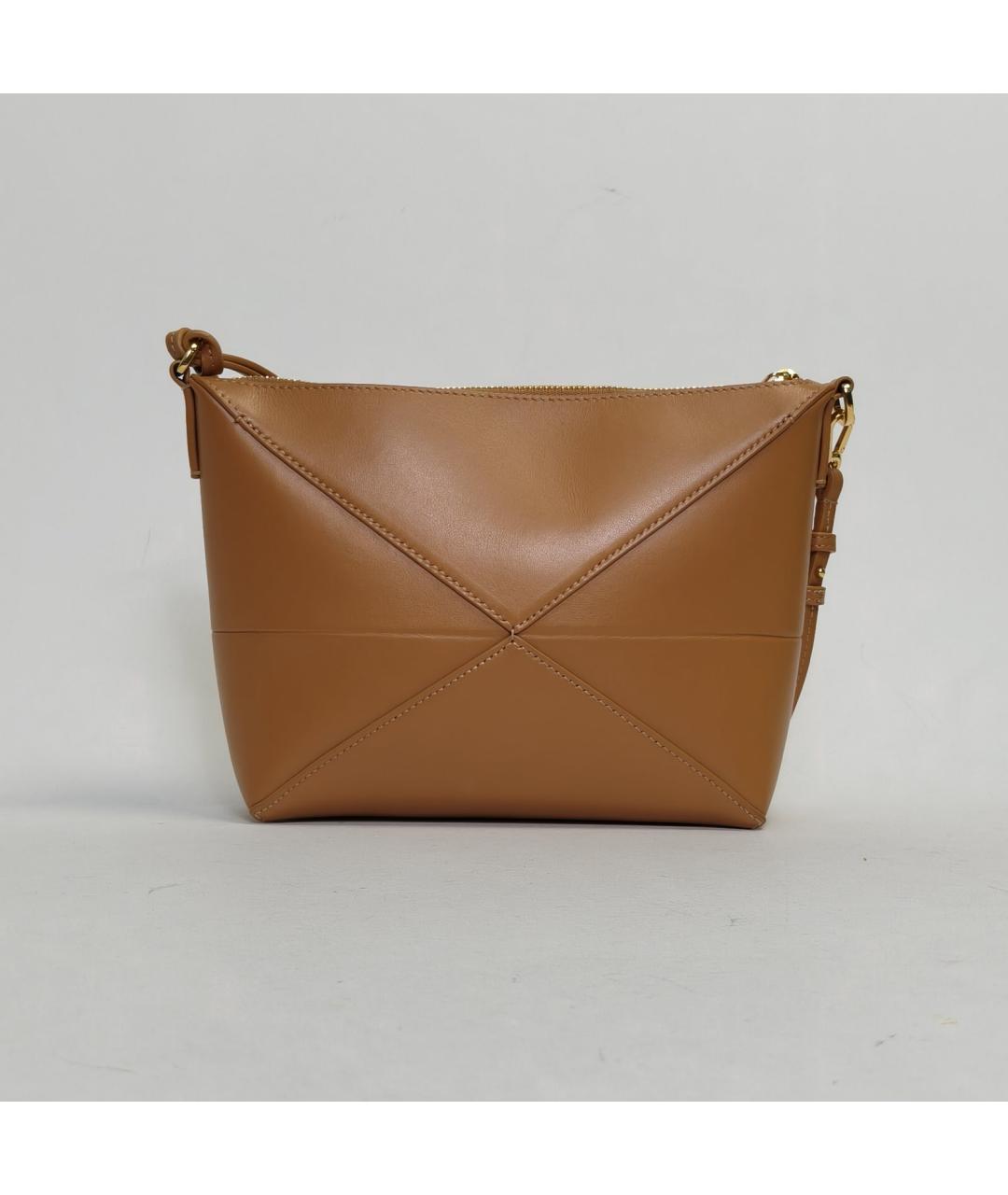 LOEWE Коричневая кожаная сумка через плечо, фото 4