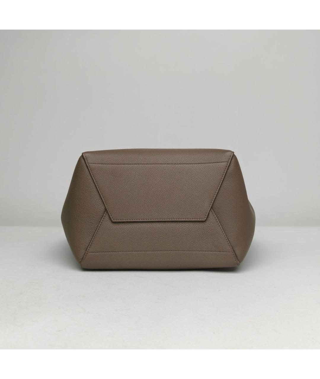 CELINE Коричневая кожаная сумка через плечо, фото 6