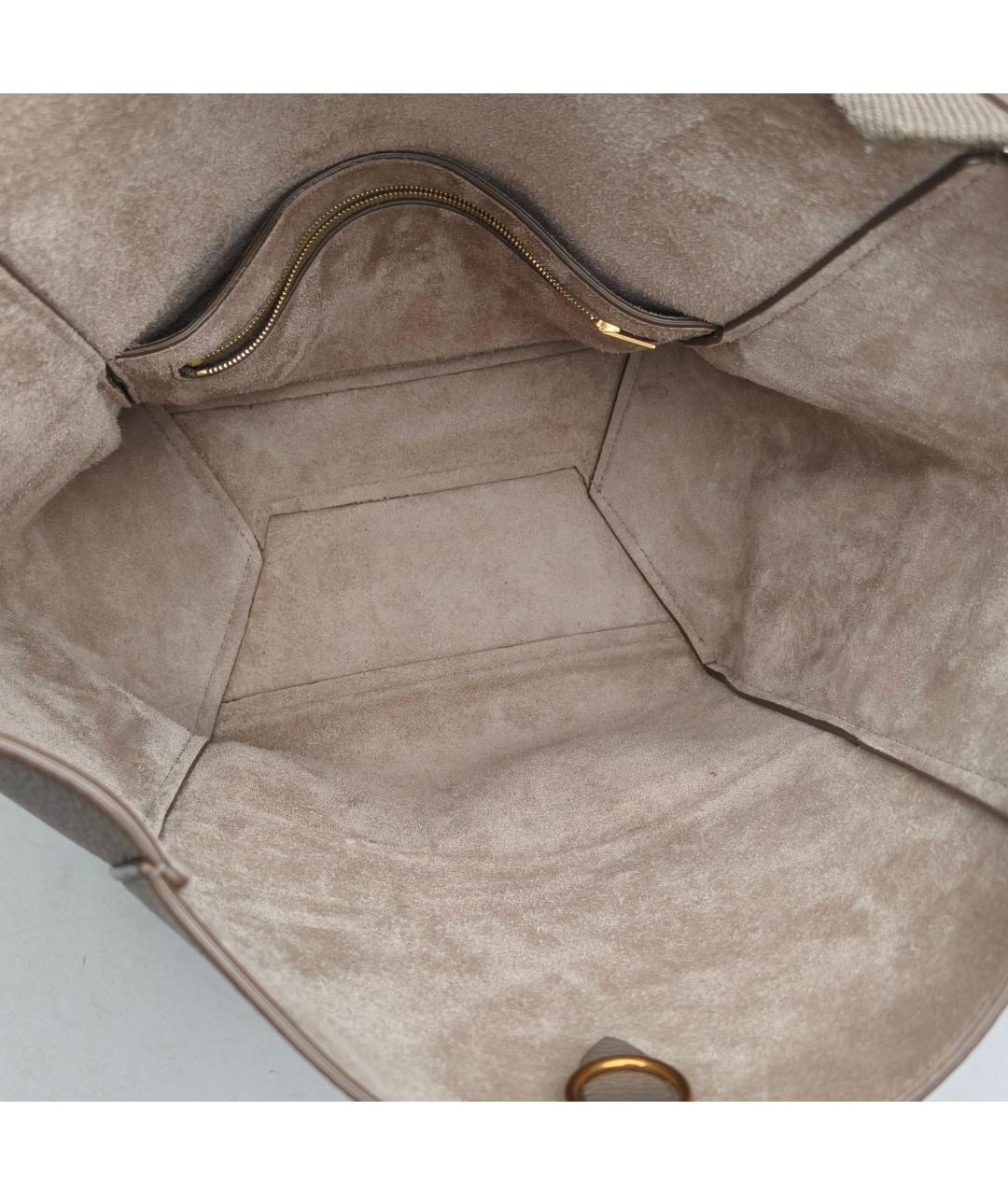 CELINE Коричневая кожаная сумка через плечо, фото 7