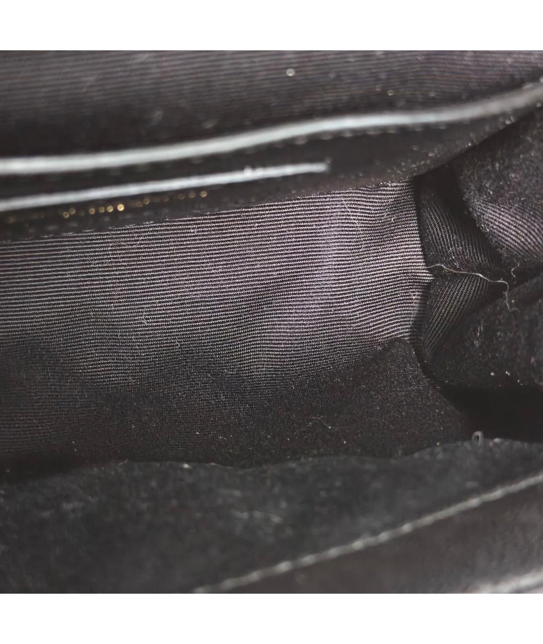 SAINT LAURENT Черная кожаная сумка через плечо, фото 8