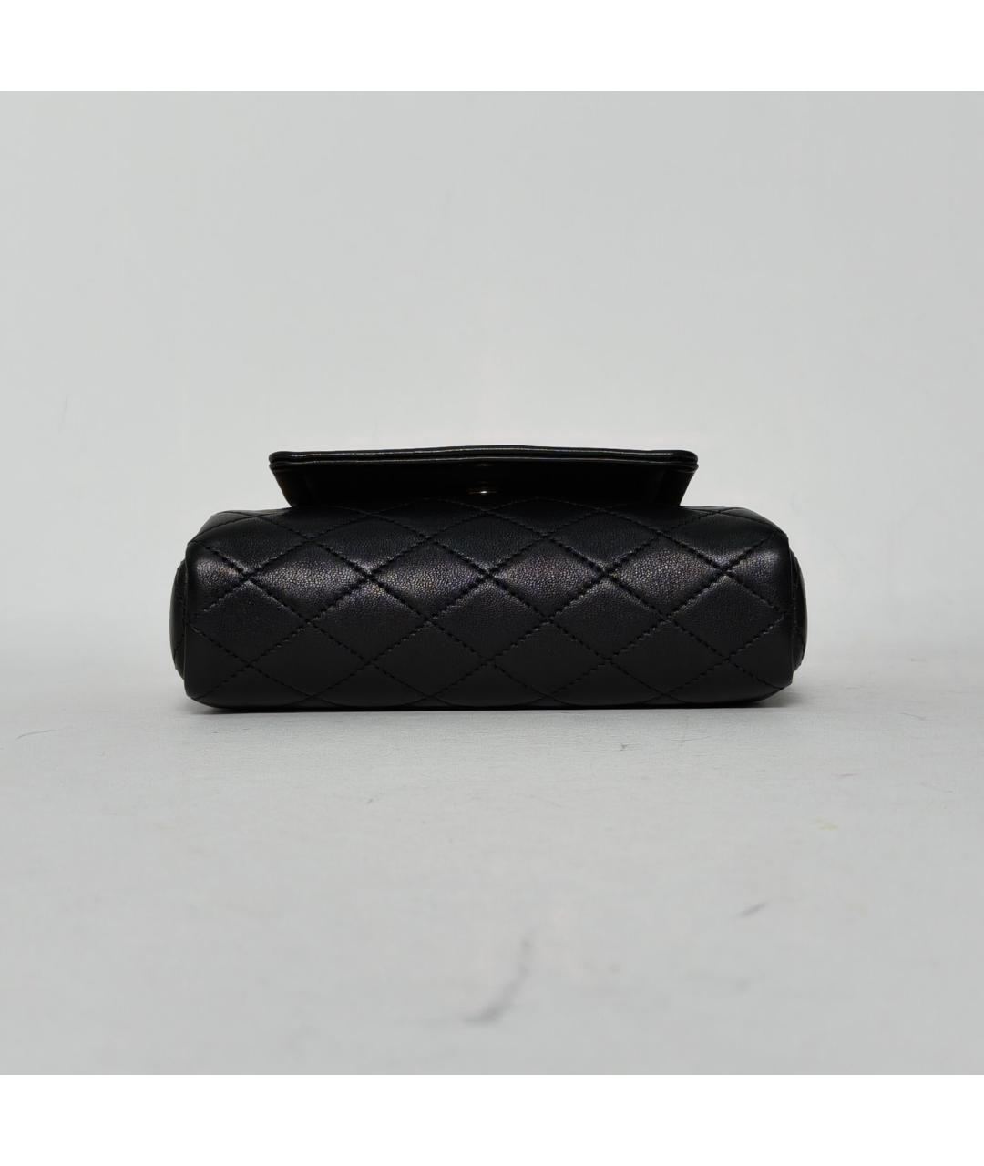 SAINT LAURENT Черная кожаная сумка через плечо, фото 6