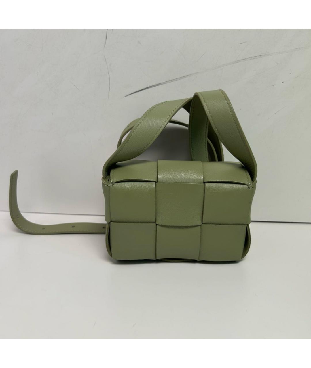 BOTTEGA VENETA Зеленая кожаная сумка через плечо, фото 8