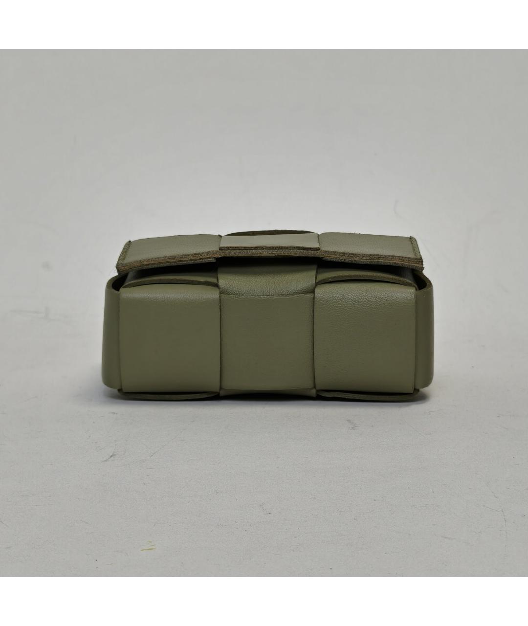 BOTTEGA VENETA Зеленая кожаная сумка через плечо, фото 6