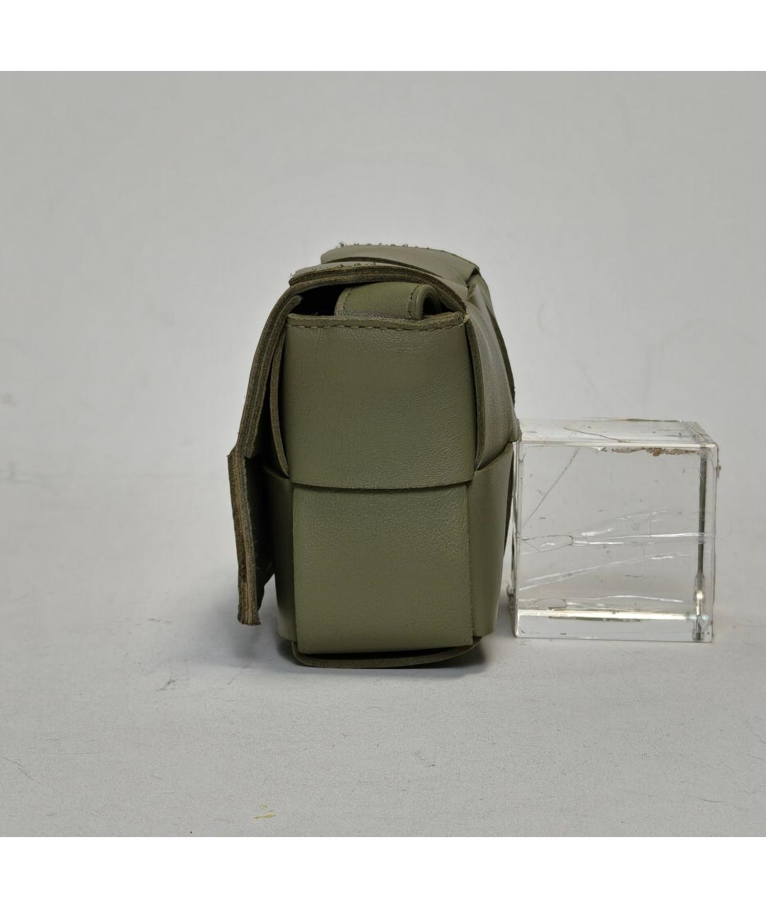 BOTTEGA VENETA Зеленая кожаная сумка через плечо, фото 3