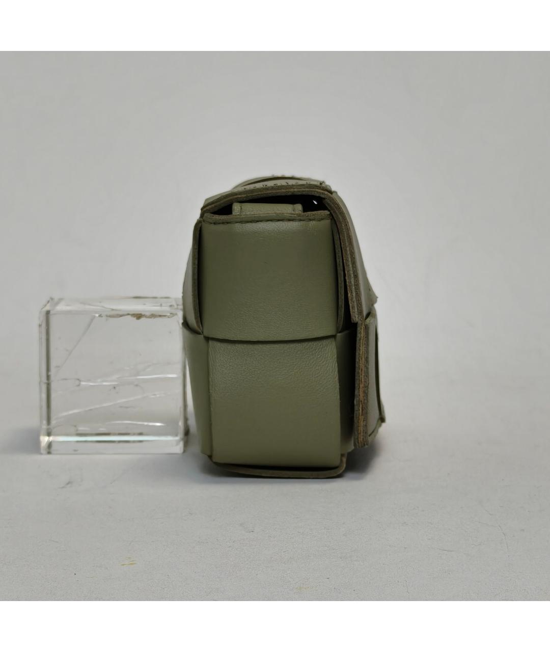 BOTTEGA VENETA Зеленая кожаная сумка через плечо, фото 5