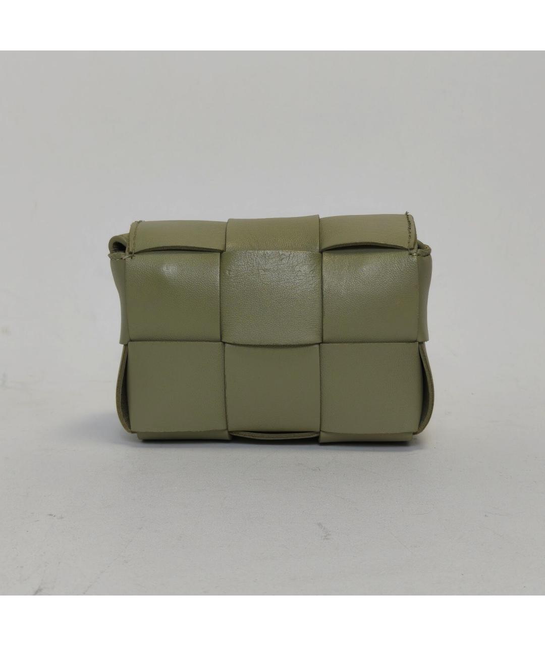 BOTTEGA VENETA Зеленая кожаная сумка через плечо, фото 4