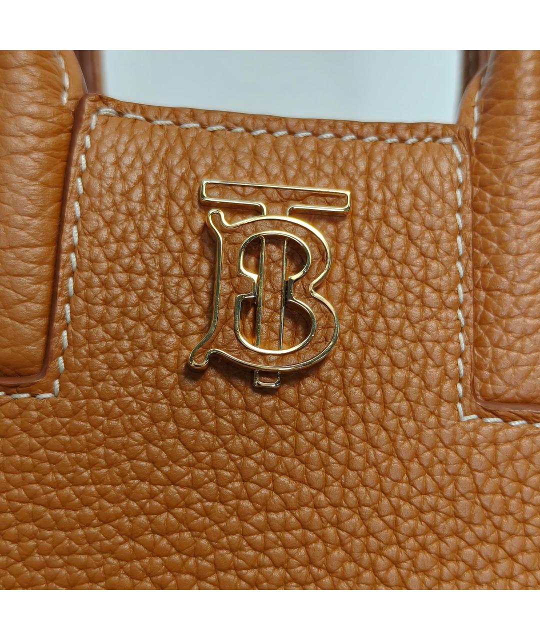 BURBERRY Коричневая кожаная сумка через плечо, фото 7