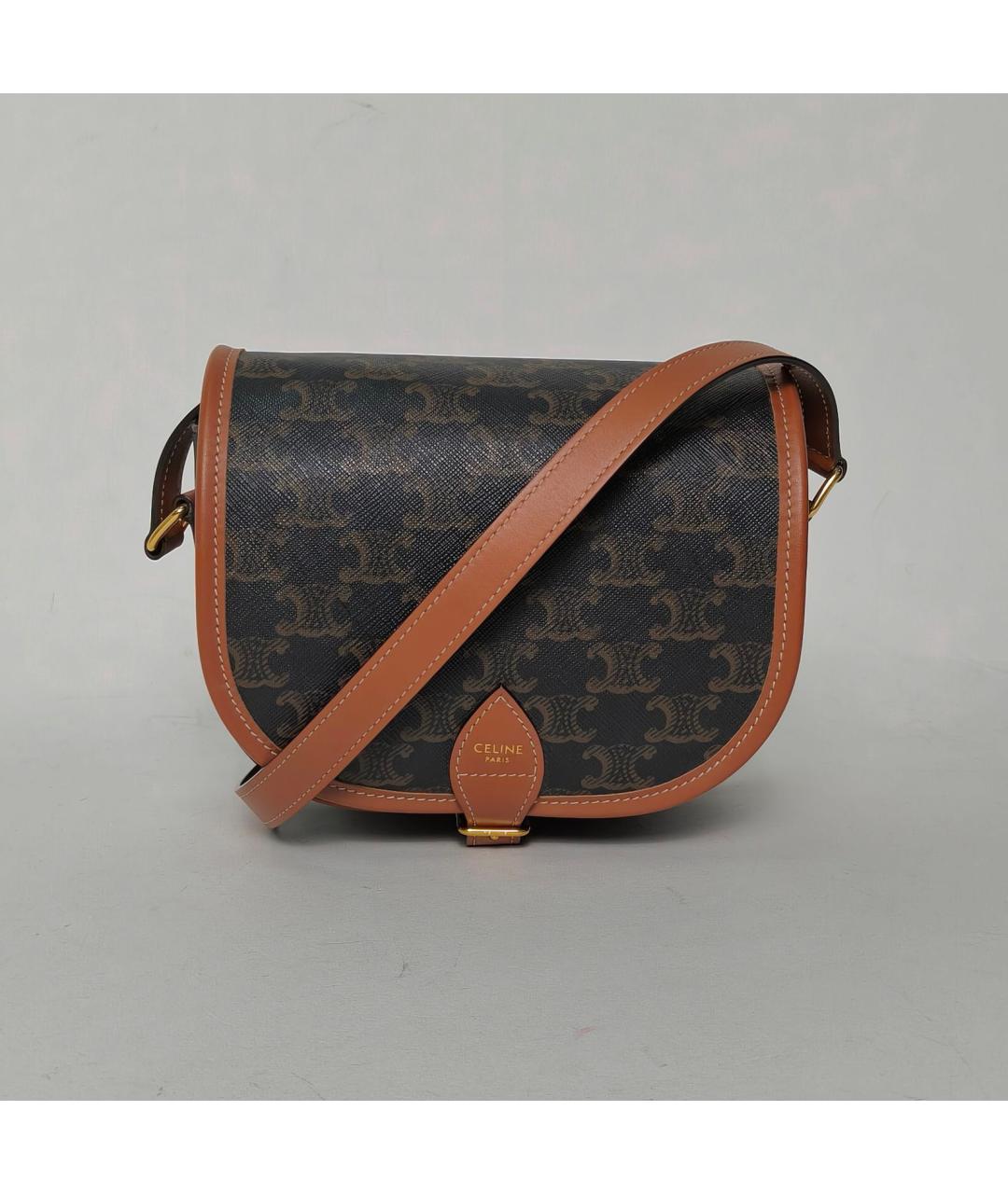 CELINE Коричневая сумка через плечо, фото 2