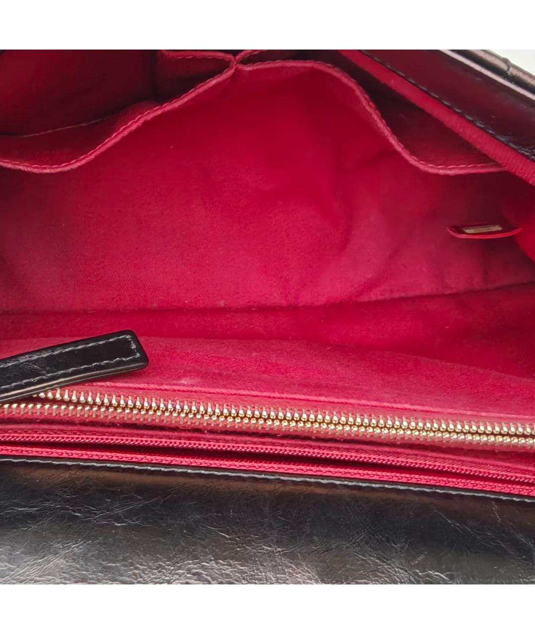 CHANEL Черная кожаная сумка с короткими ручками, фото 7