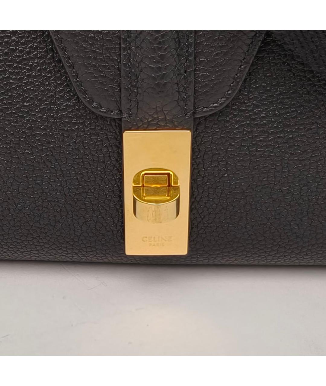 CELINE Черная кожаная сумка через плечо, фото 9