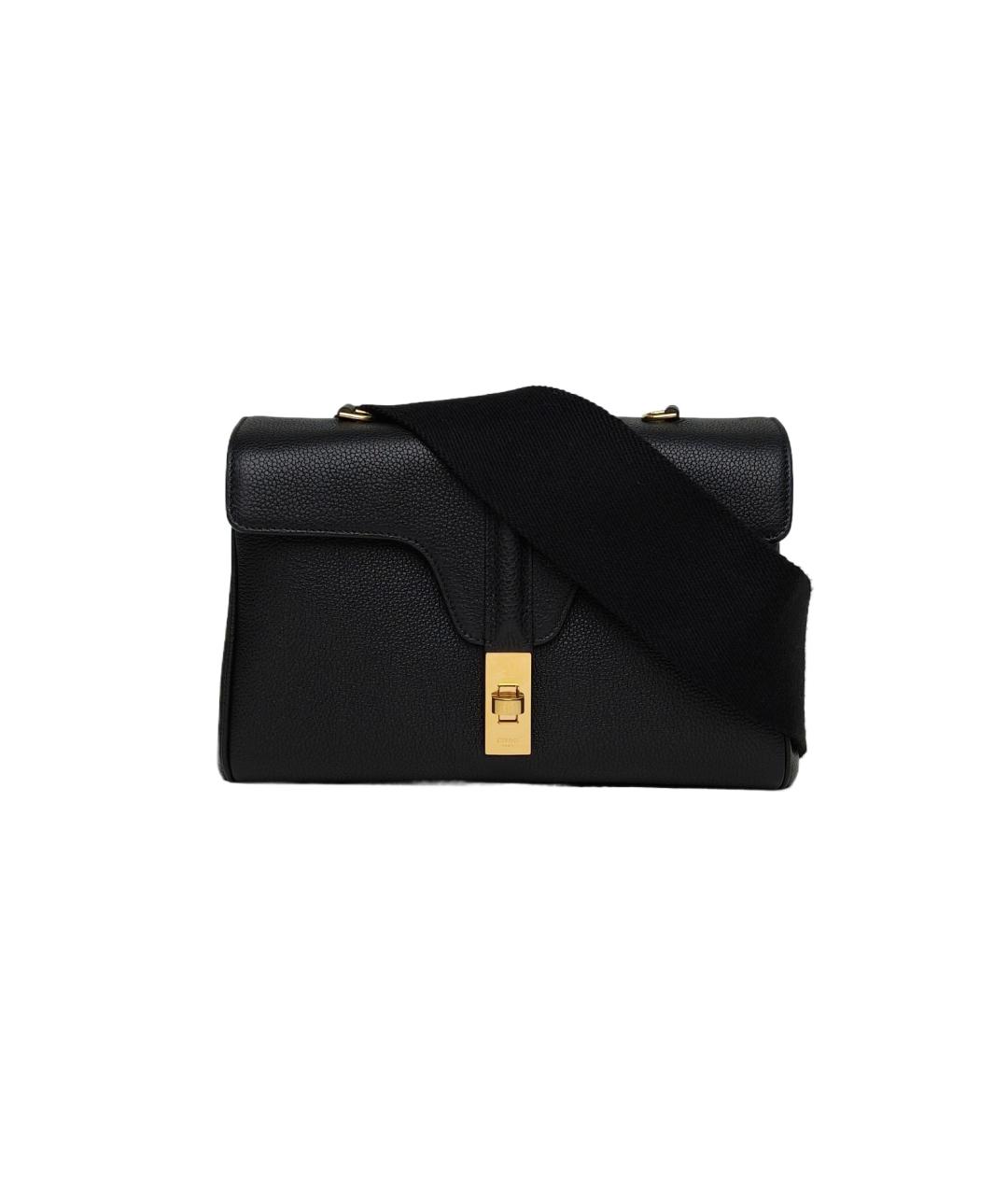 CELINE Черная кожаная сумка через плечо, фото 1