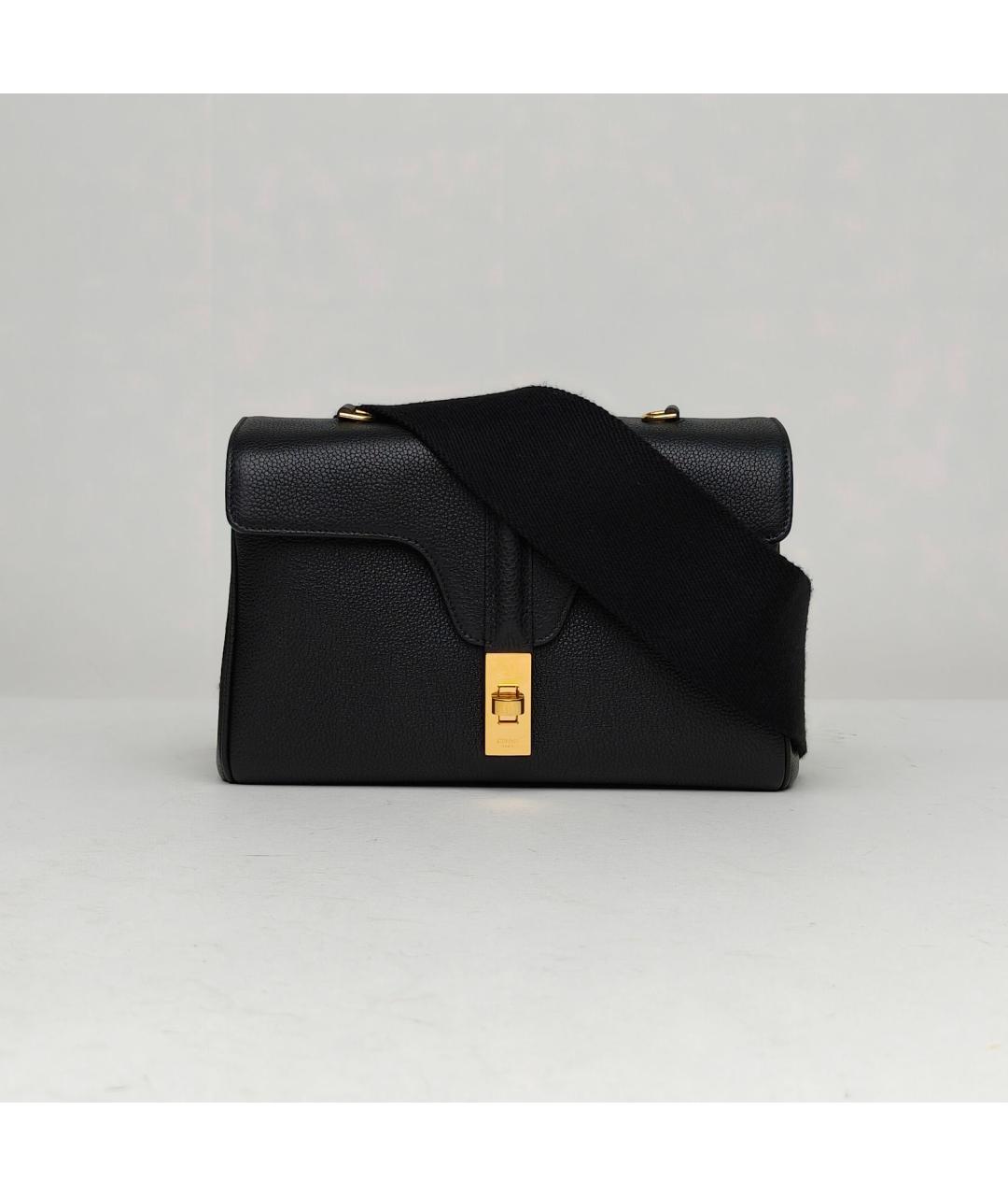 CELINE Черная кожаная сумка через плечо, фото 2