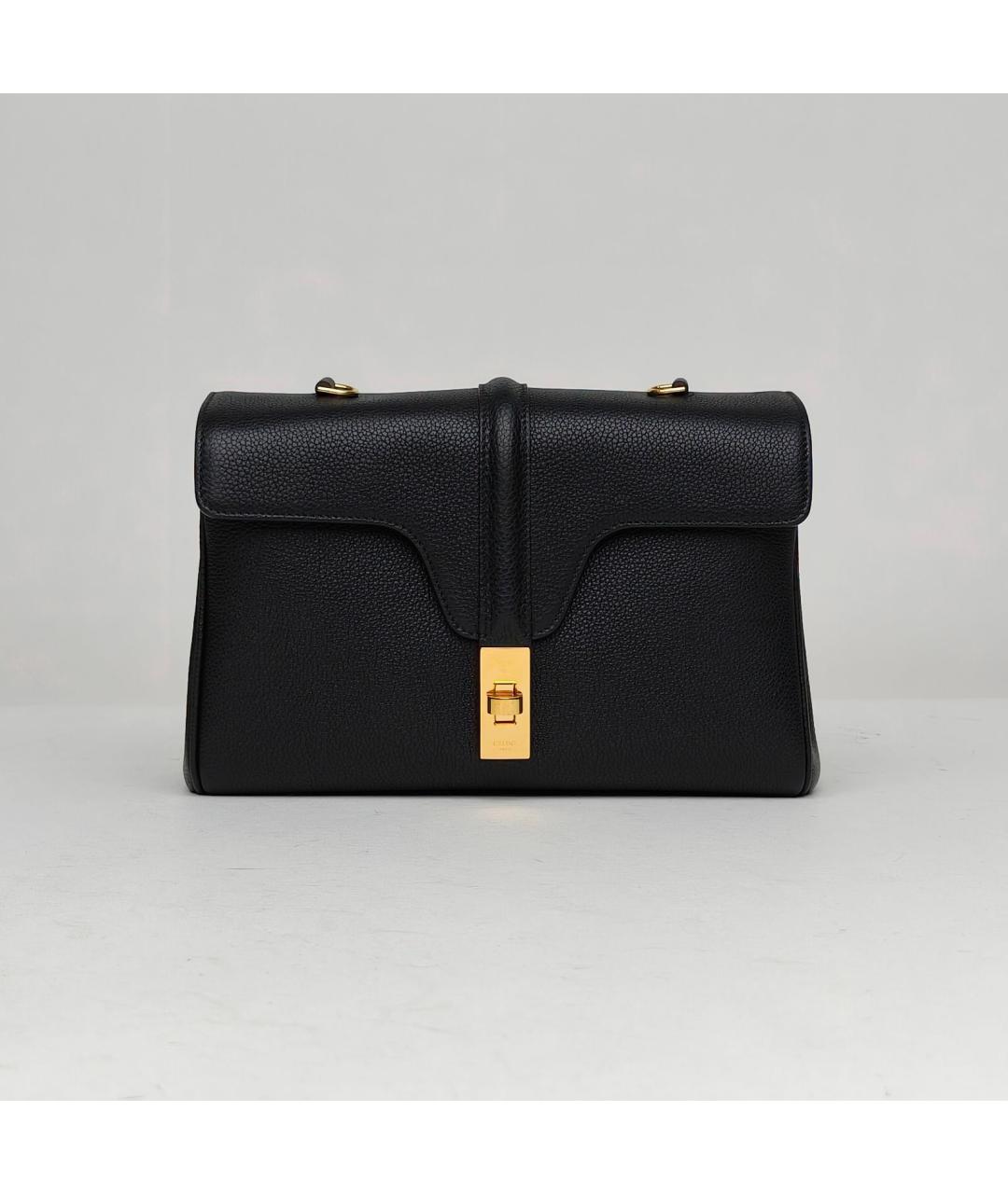CELINE Черная кожаная сумка через плечо, фото 5
