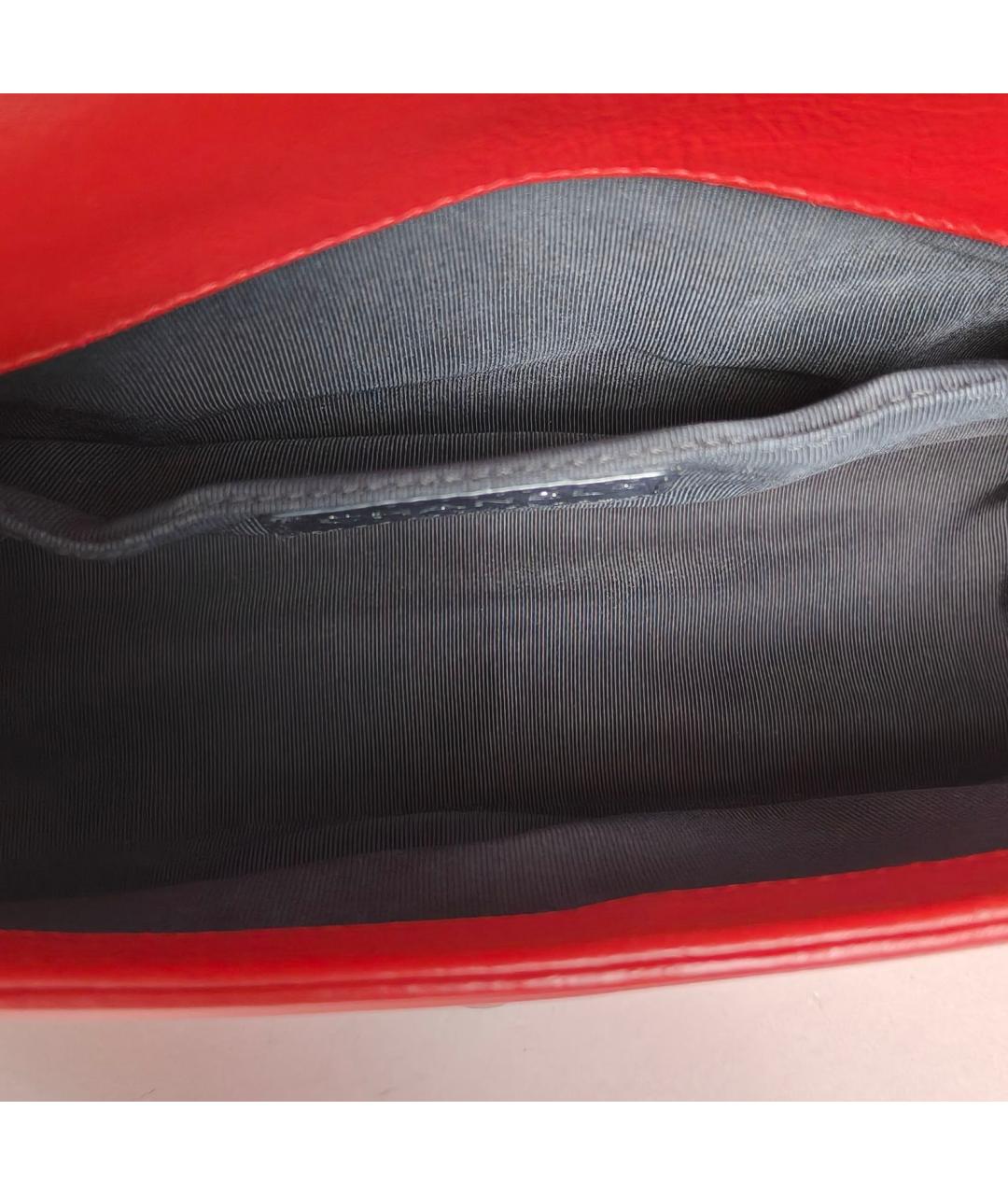 CHANEL Красная кожаная сумка через плечо, фото 8