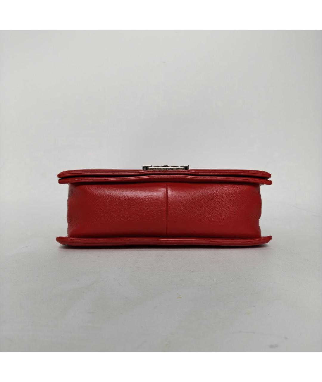 CHANEL Красная кожаная сумка через плечо, фото 6