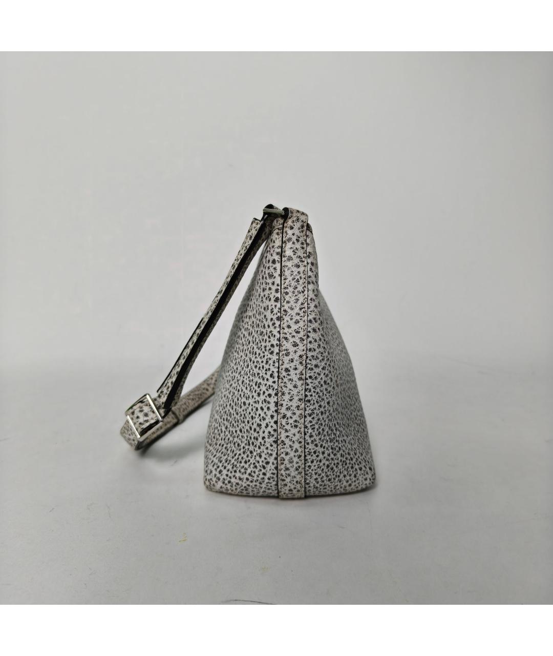 HERMES Серая кожаная сумка через плечо, фото 7