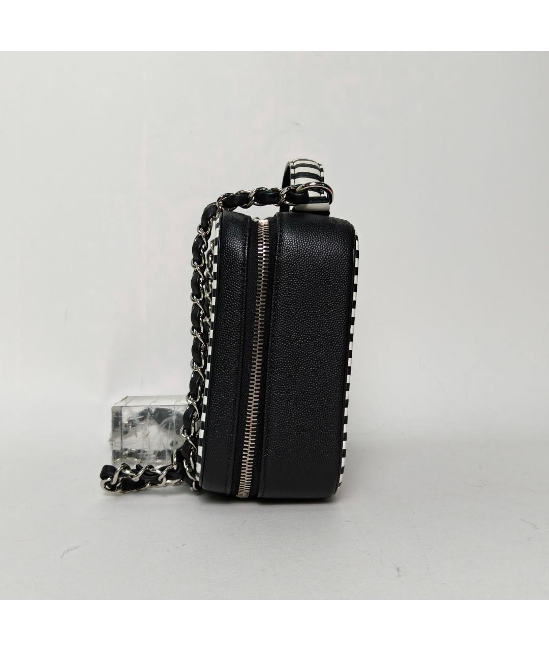 CHANEL Черная кожаная сумка через плечо, фото 5