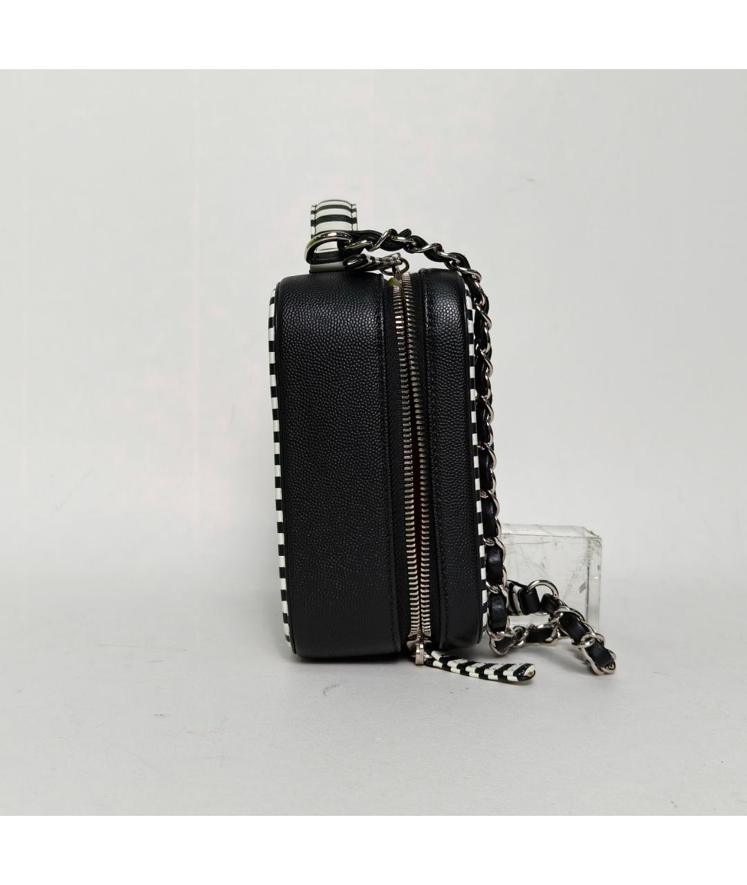 CHANEL Черная кожаная сумка через плечо, фото 3