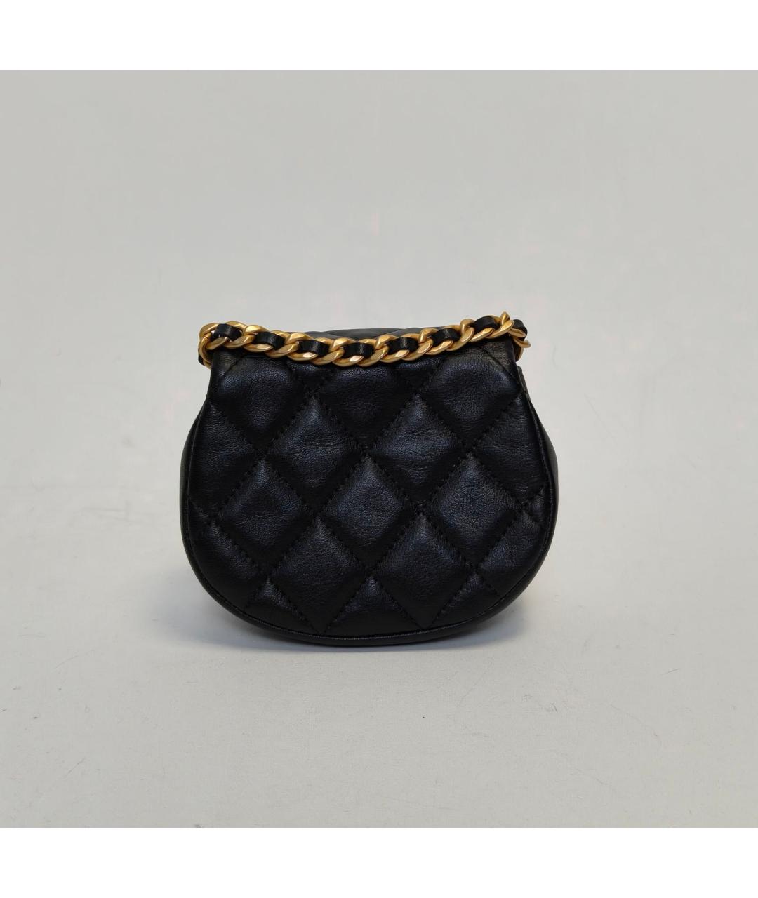 CHANEL Черная кожаная сумка через плечо, фото 4