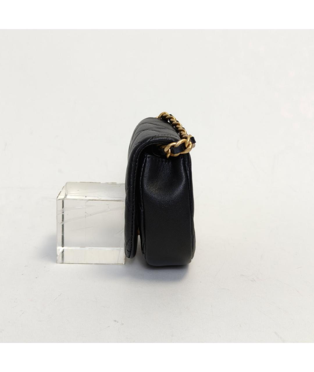CHANEL Черная кожаная сумка через плечо, фото 3