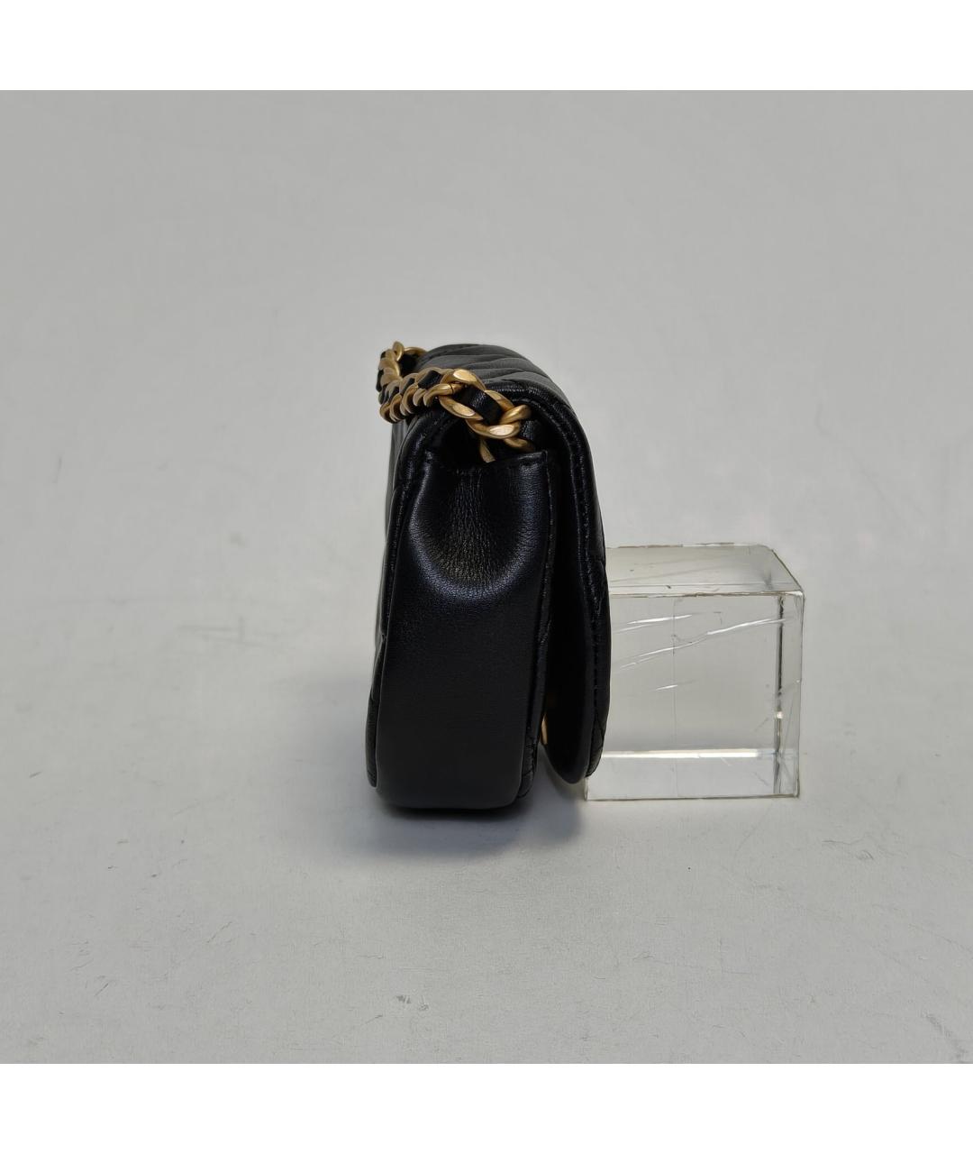 CHANEL Черная кожаная сумка через плечо, фото 5