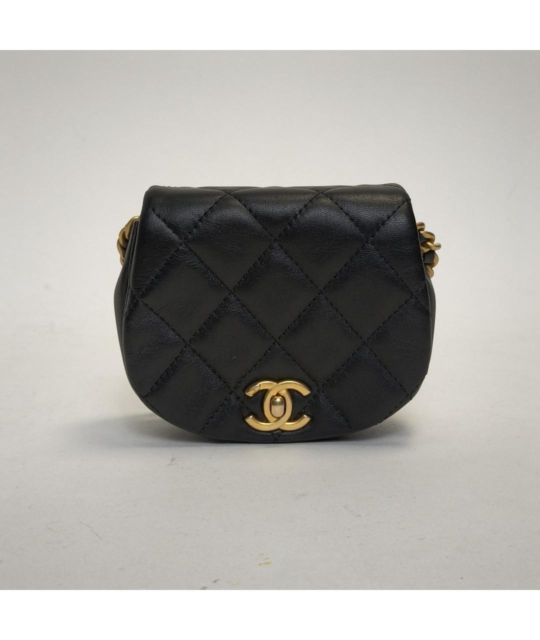 CHANEL Черная кожаная сумка через плечо, фото 9