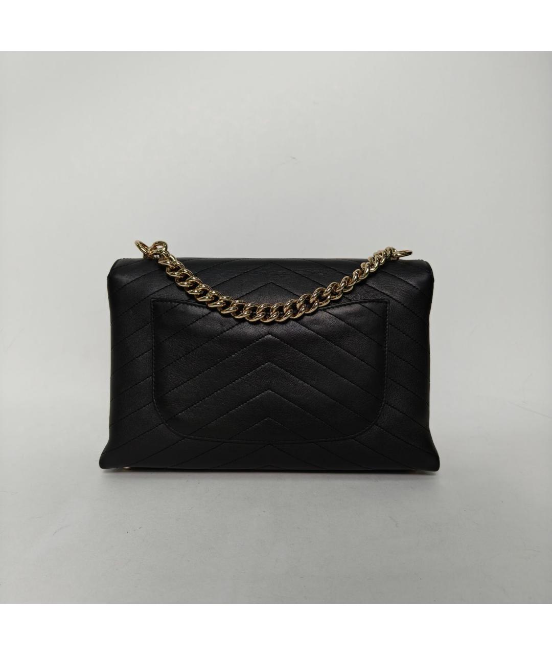 CHANEL Черная кожаная сумка через плечо, фото 4