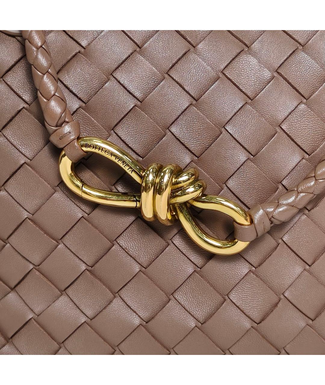 BOTTEGA VENETA Коричневая кожаная сумка с короткими ручками, фото 7