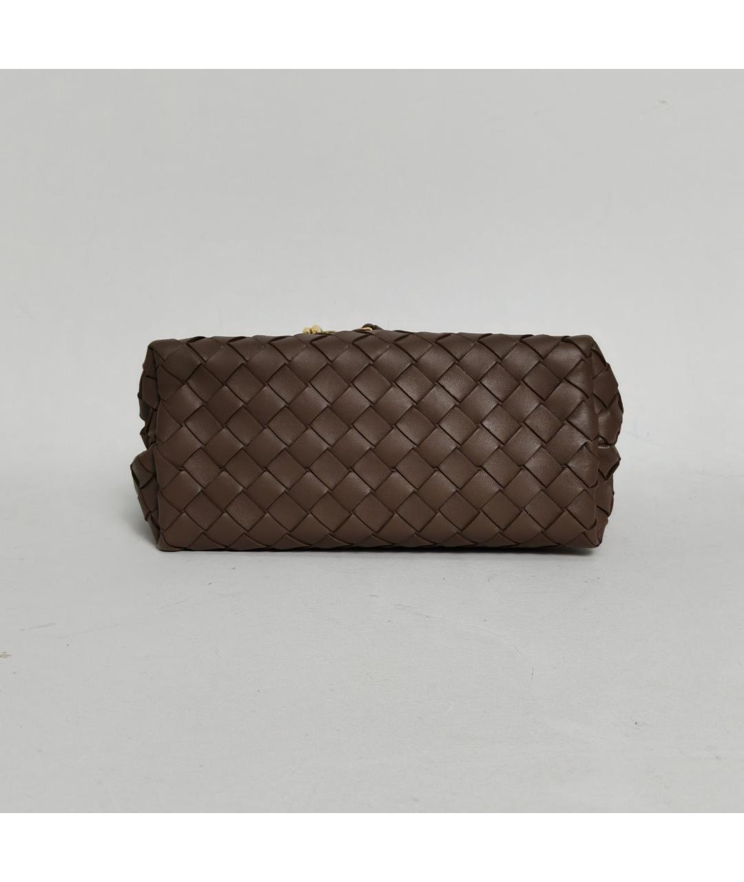 BOTTEGA VENETA Коричневая кожаная сумка с короткими ручками, фото 6