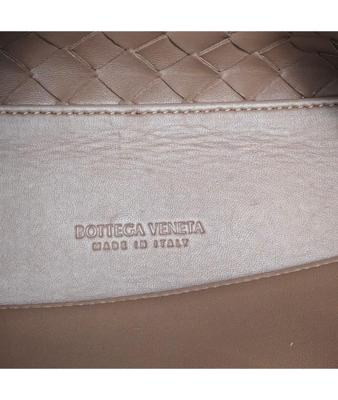 BOTTEGA VENETA Коричневая кожаная сумка с короткими ручками, фото 8