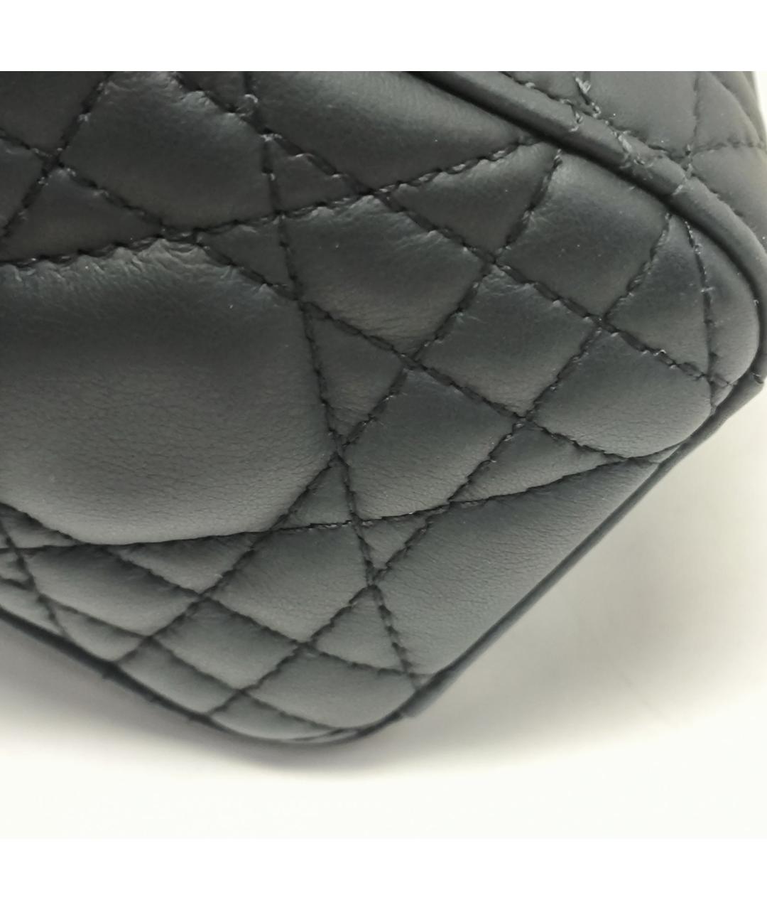 CHRISTIAN DIOR Черная кожаная сумка с короткими ручками, фото 9