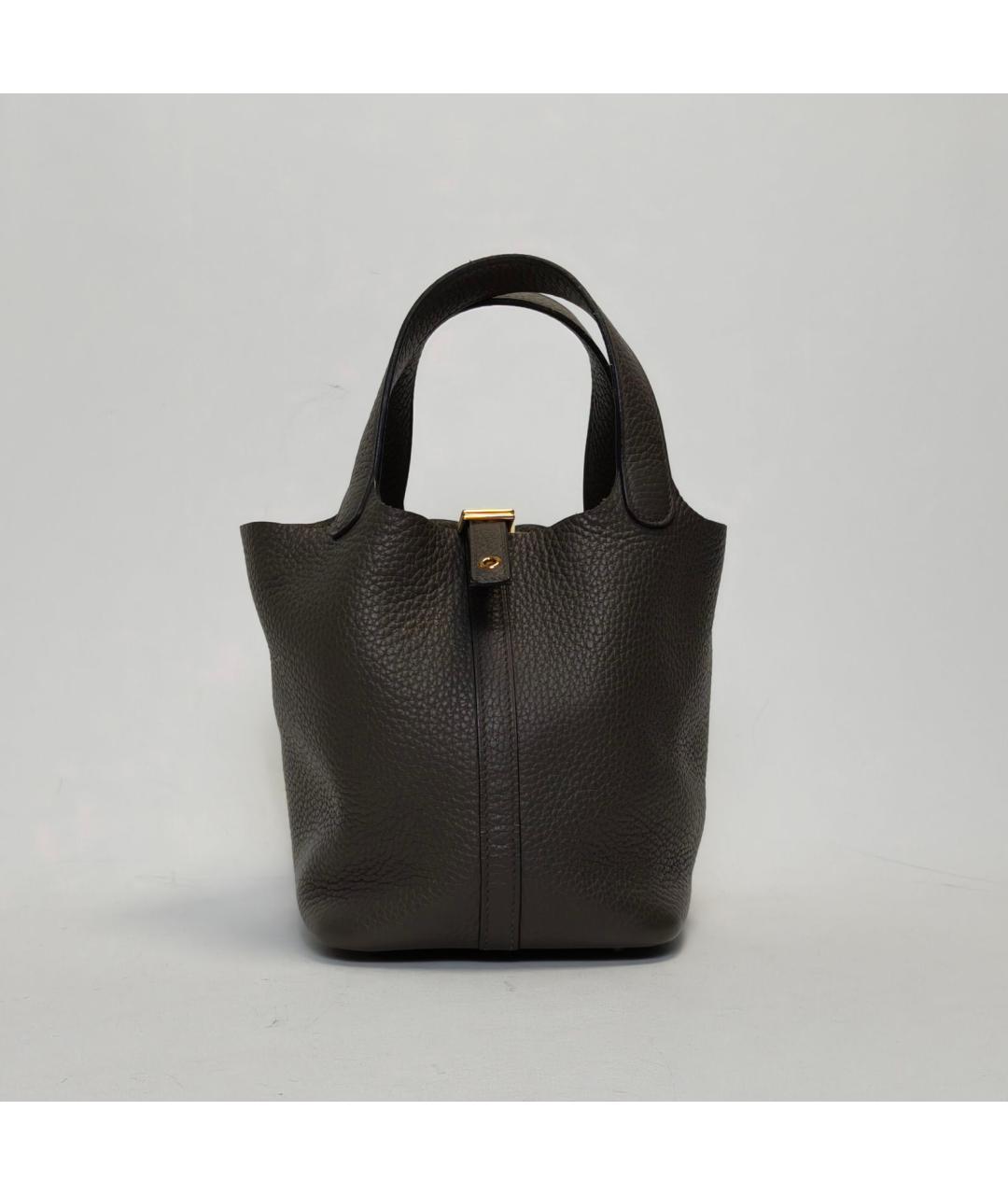 HERMES Черная кожаная сумка через плечо, фото 2