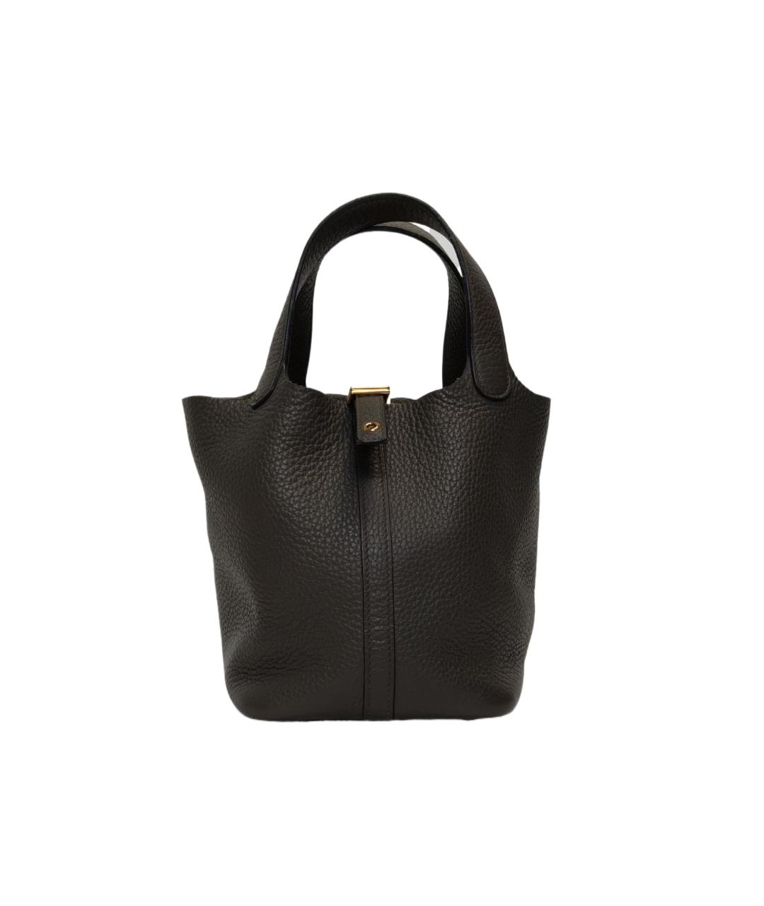 HERMES Черная кожаная сумка через плечо, фото 1