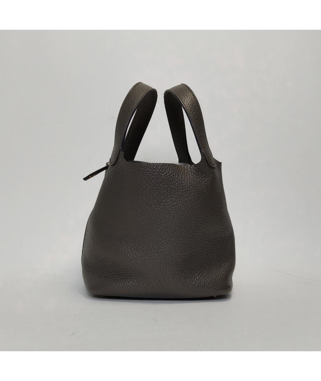 HERMES Черная кожаная сумка через плечо, фото 5