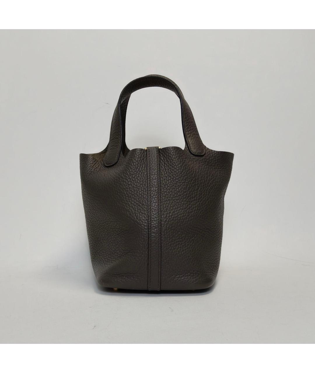 HERMES Черная кожаная сумка через плечо, фото 4