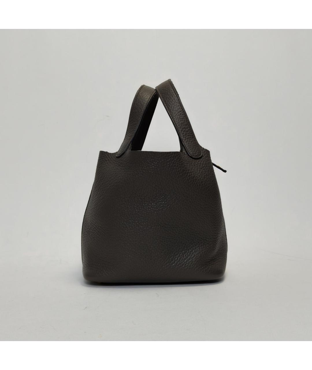 HERMES Черная кожаная сумка через плечо, фото 3