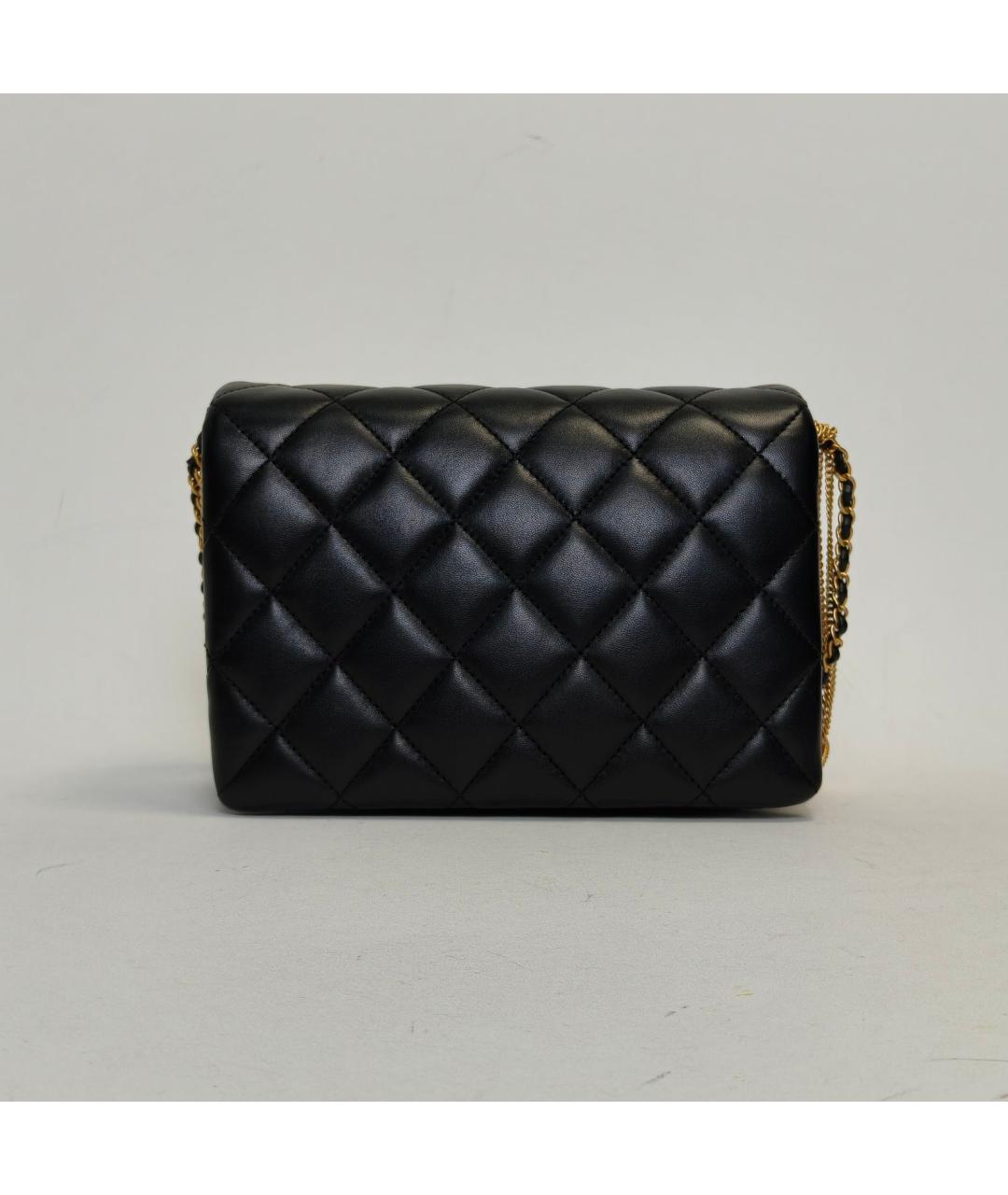 CHANEL Черная кожаная сумка через плечо, фото 4