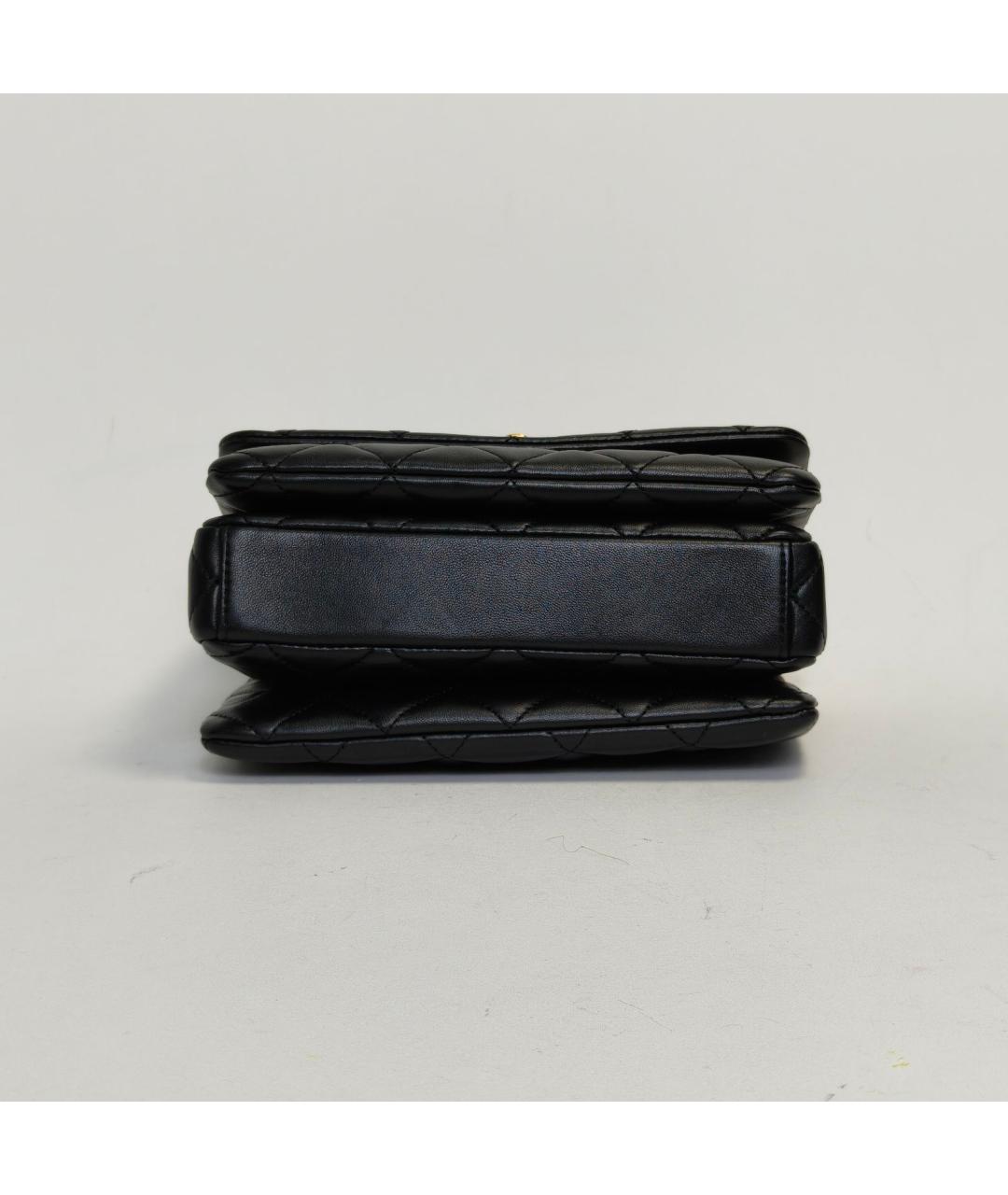 CHANEL Черная кожаная сумка через плечо, фото 6