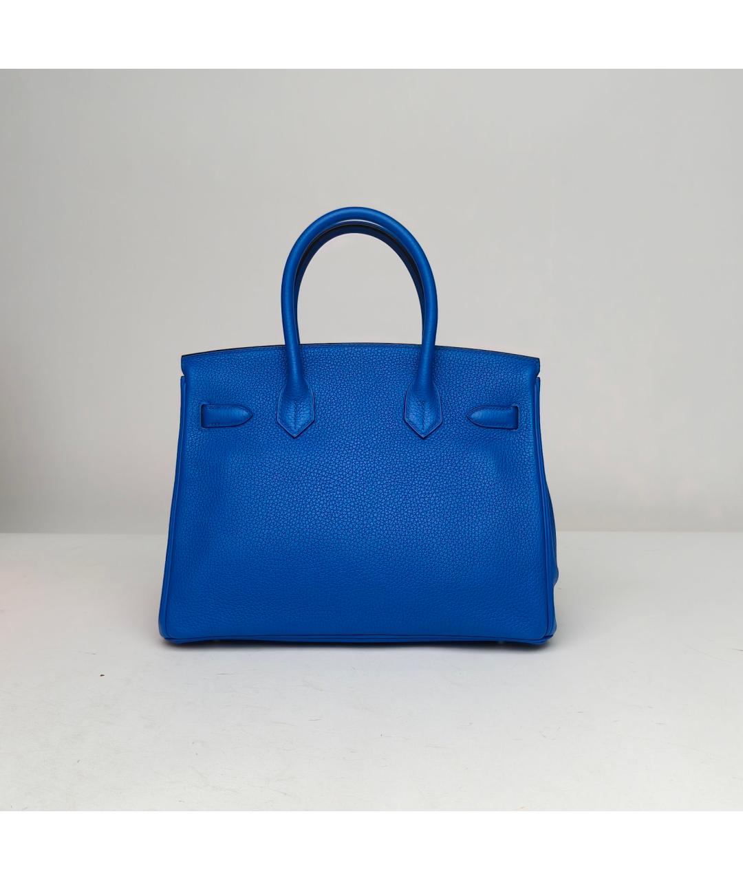 HERMES Синяя кожаная сумка через плечо, фото 4