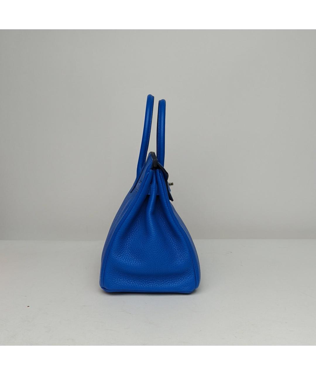 HERMES Синяя кожаная сумка через плечо, фото 5