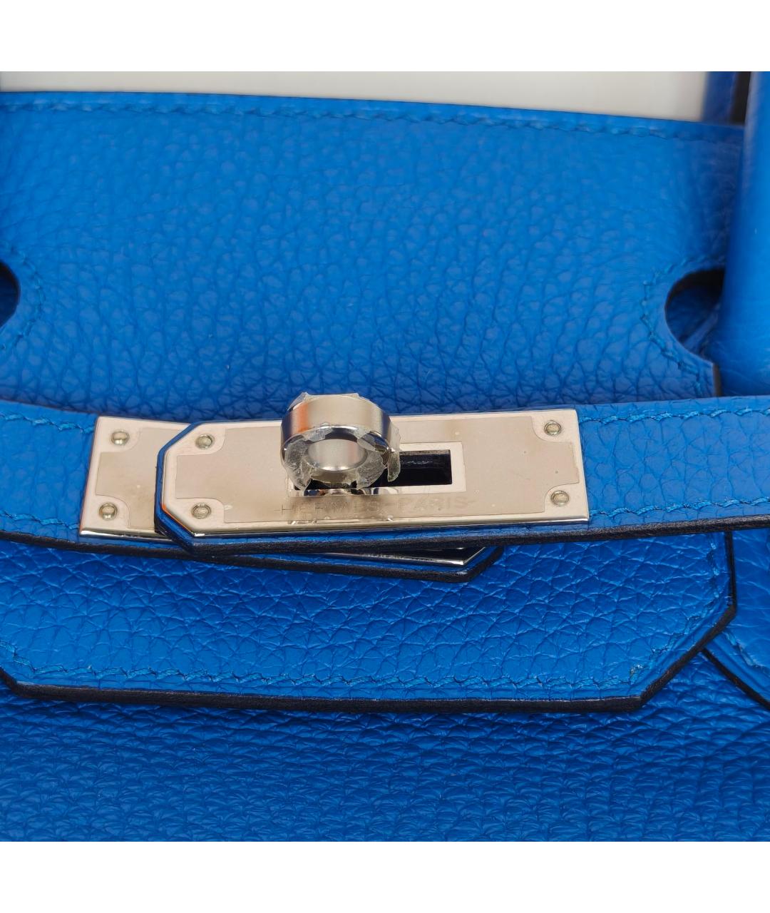 HERMES Синяя кожаная сумка через плечо, фото 7