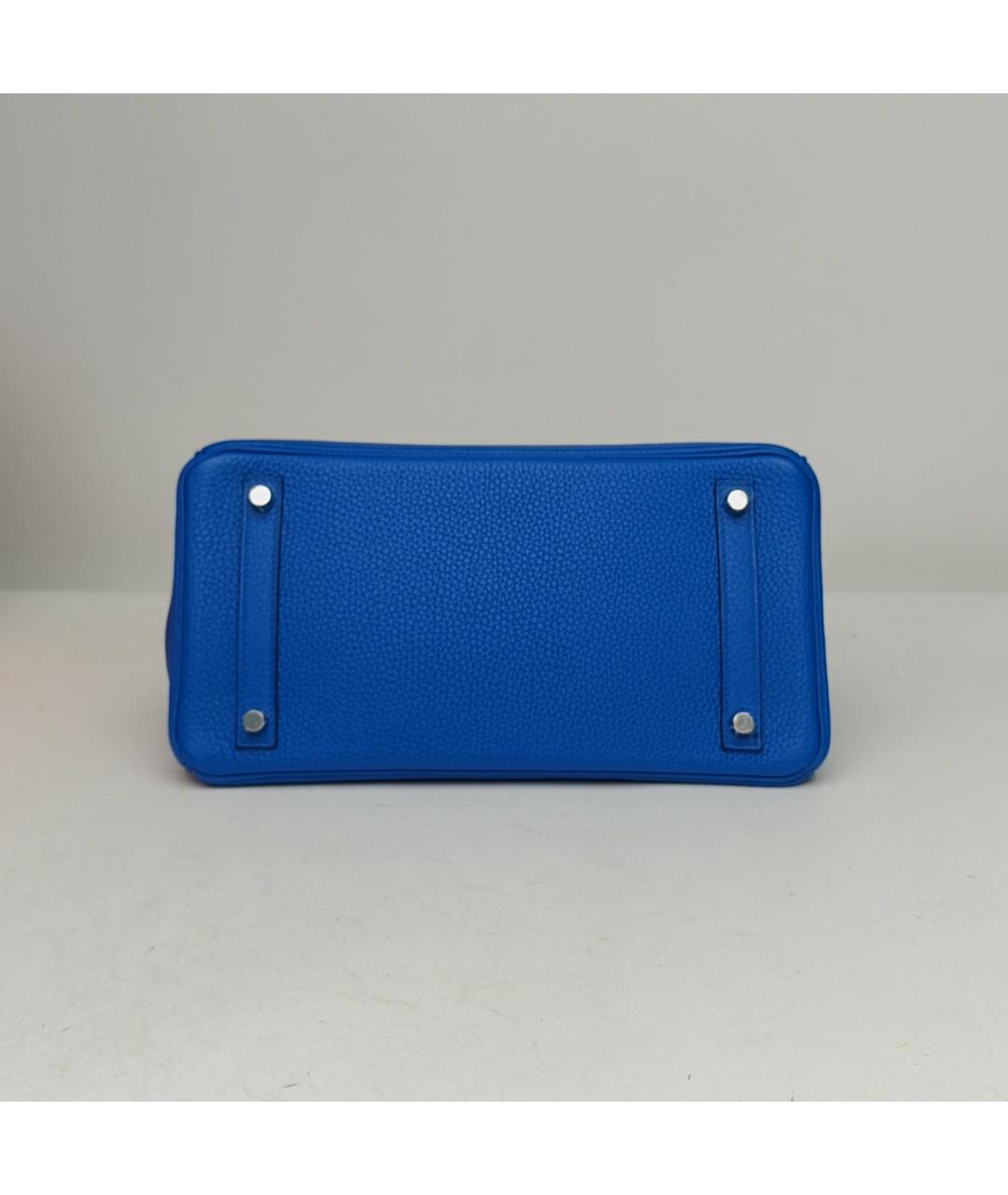 HERMES Синяя кожаная сумка через плечо, фото 6