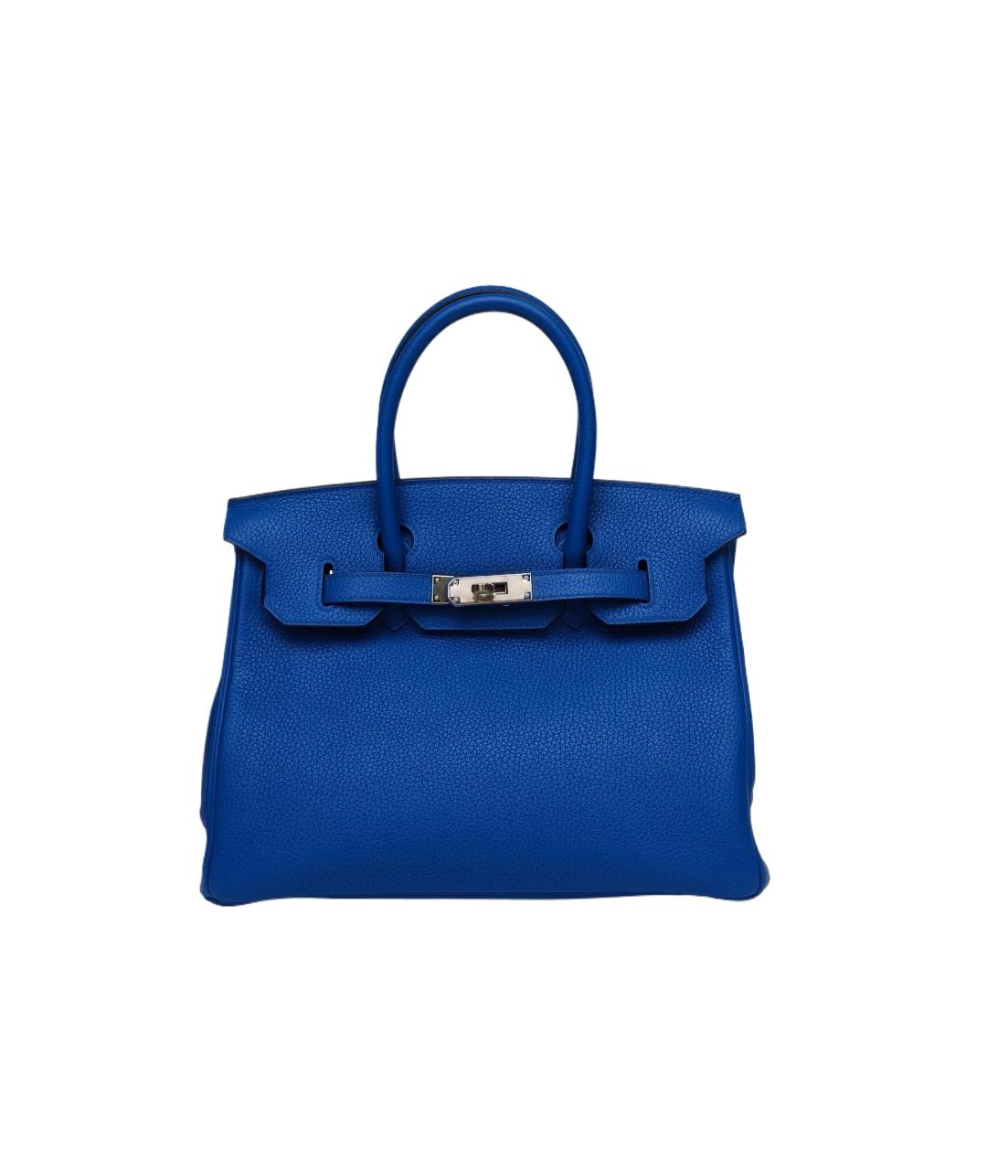 HERMES Синяя кожаная сумка через плечо, фото 1