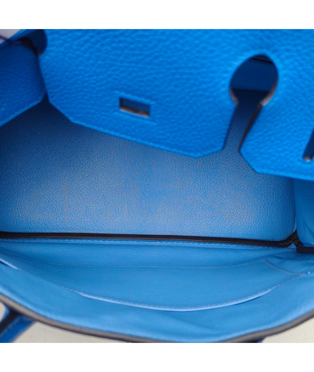 HERMES Синяя кожаная сумка через плечо, фото 8