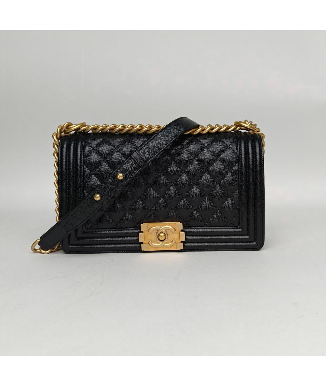 CHANEL Черная кожаная сумка через плечо, фото 2
