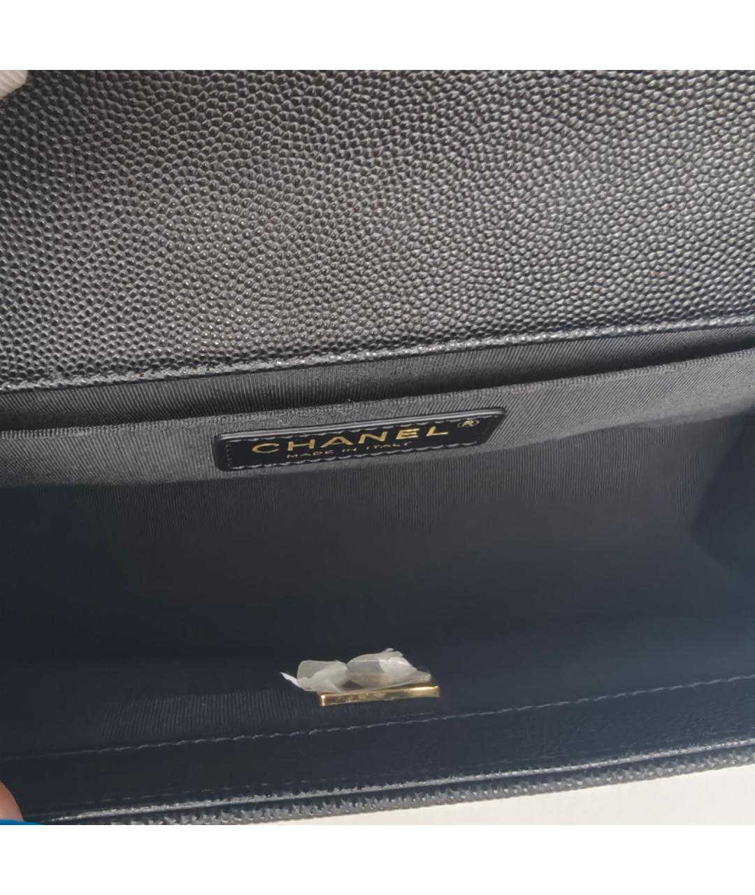 CHANEL Черная кожаная сумка через плечо, фото 8